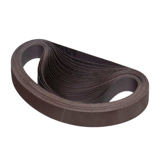 25 pack - 1/2" x 18" Flexible Backed Aluminum Oxide Belts (Best for: Contour)