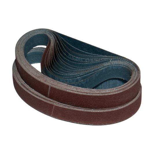25 pack - 1/2" x 18" Polyester Backed Aluminum Oxide Belts (Best for: Wet Applications)