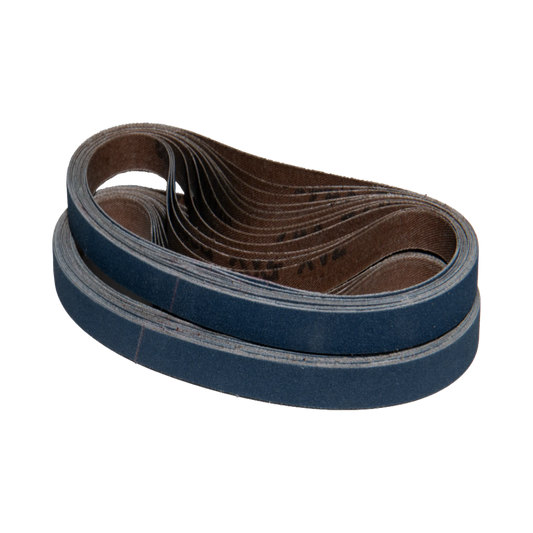 25 pack - 1/2" x 18" Standard Zirconia Belts (Best for: Ferrous Metals)