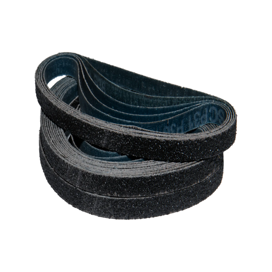 25 pack - 1/2" x 18" Silicon Carbide Belts (Best for: Glass, Stone, Composite)