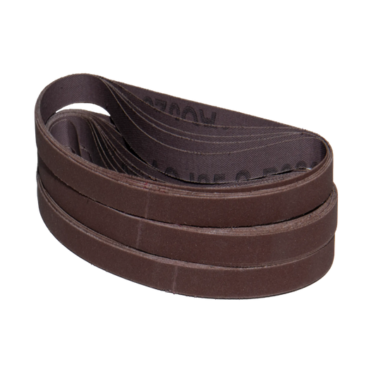 25 pack - 3/8" x 13" Flexible Backed Aluminum Oxide Belts (Best for: Contour)