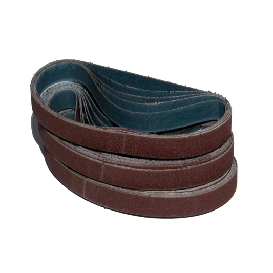 25 pack - 3/8" x 13" Polyester Backed Aluminum Oxide Belts (Best for: Wet Applications)