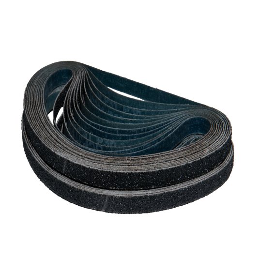 25 pack - 1/2" x 24" Silicon Carbide Belts (Best for: Glass, Stone, Composite)