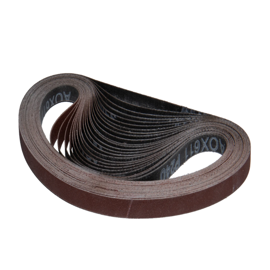 25 pack - 1/2" x 24" Standard Aluminum Oxide Belts (Best for: Non-Ferrous Metals)