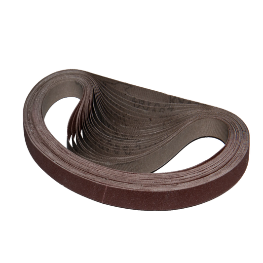 25 pack - 1/2" x 24" Economy Aluminum Oxide Belts (Best for: Wood)