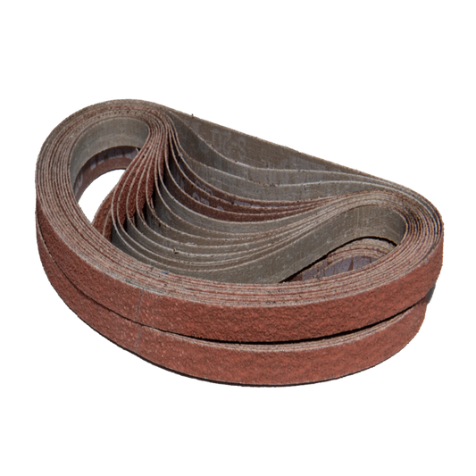 25 pack - 1/2" x 24" Standard Ceramic Belts (Best for: Hard Metals)